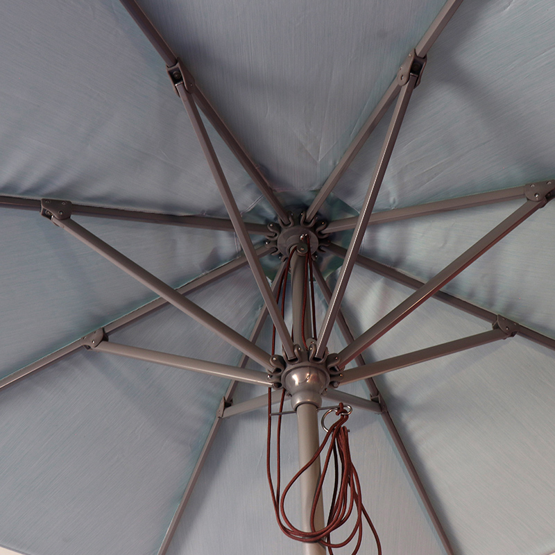 270-8铝合金立柱38工程防雨户外伞